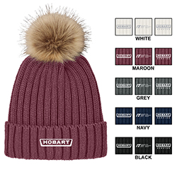 Port Authority Faux Fur Pom Beanie