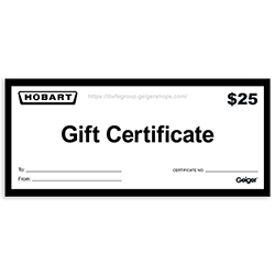 $25 HOBART GIFT CERTIFICATE